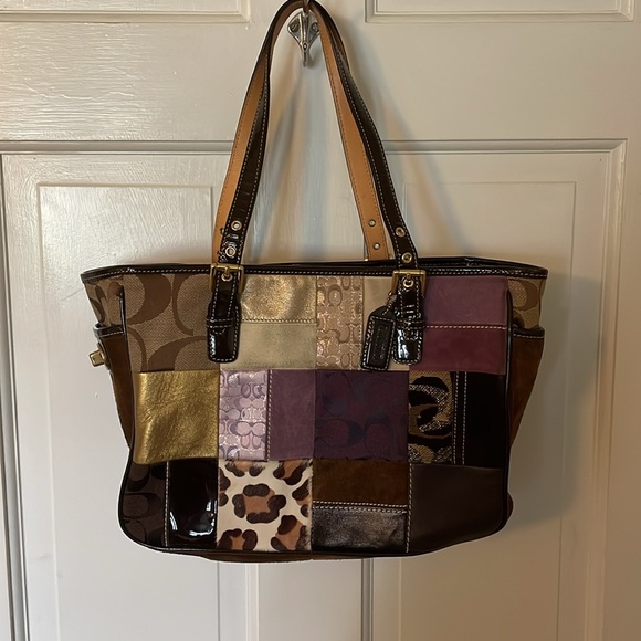 Coach Holiday Patchwork Tote - Picture 2 of 8